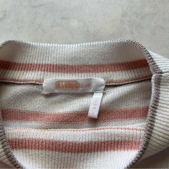 See by Chloe Striped Puff Sleeve Sweater - Picture 3 of 6